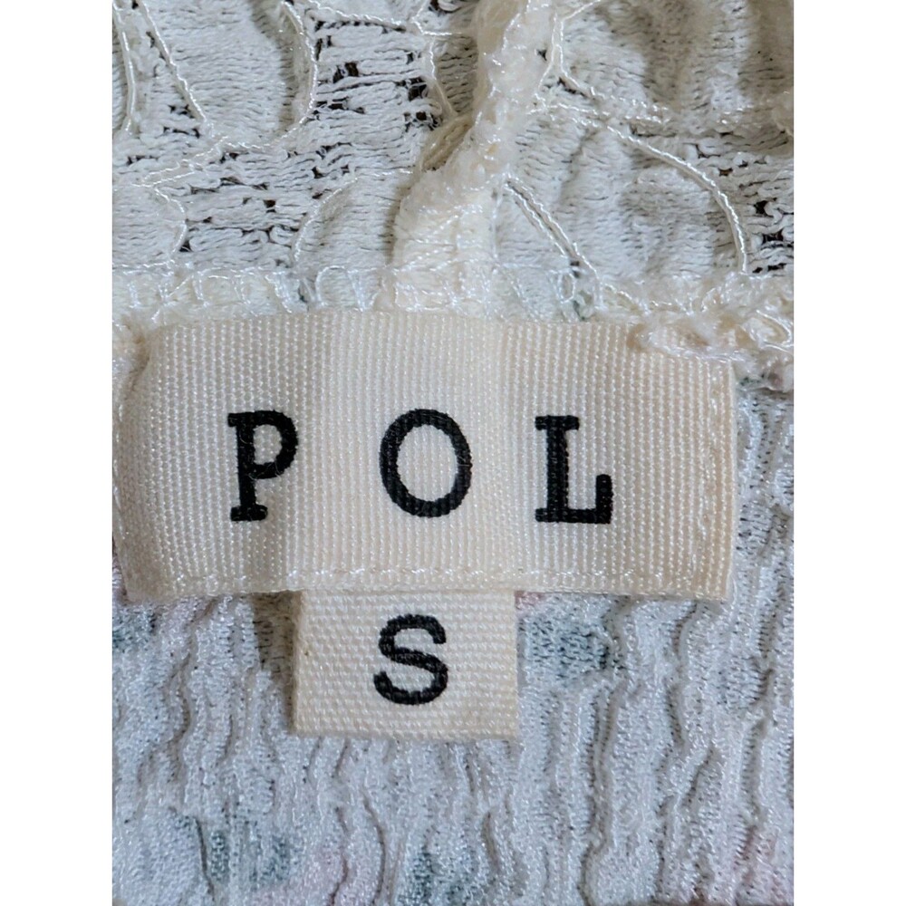 POL Floral Lace Hoodie S Jacket Boho Coquette Cottagecore Balloon Sleeve Shacket - Picture 6 of 14